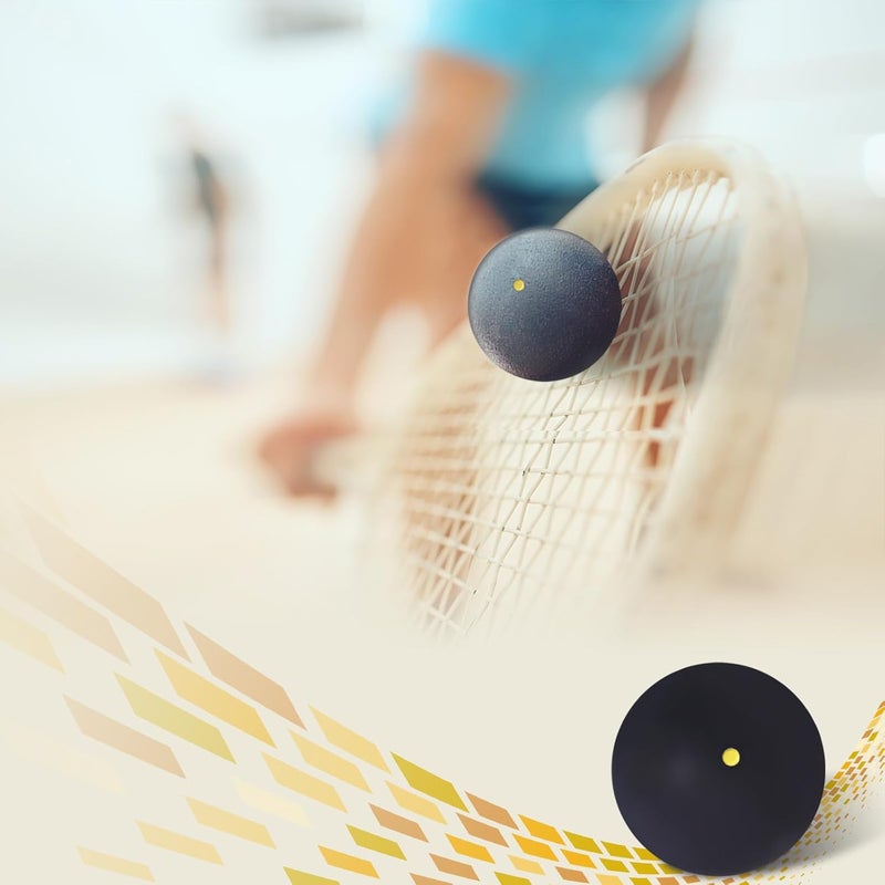 Flylin كرة اسكواش بنقطة واحدة، كرات اسكواش عالية الارتداد للتدريب التنافسي، 37 مم حزمة كرات اسكواش للمبتدئين من 3 قطع - Image 5